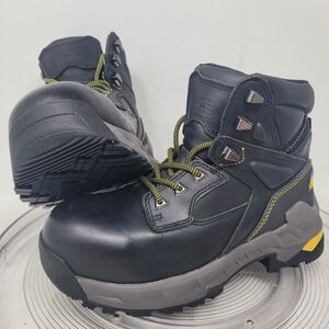 Work Boots Composite Toe ACE BURREN Safety Womens 7, Mens 5.5, Black Steel 99.9%